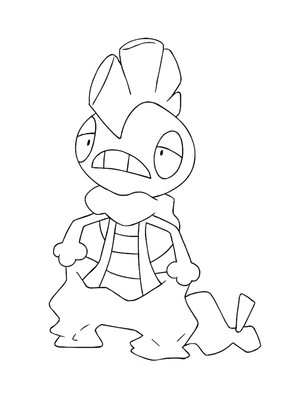 Pokemon Scrafty Coloring Page