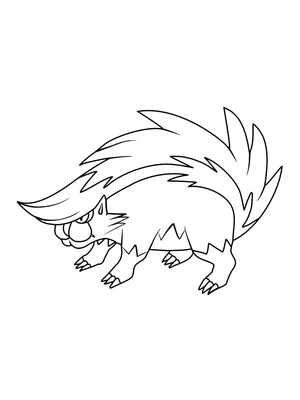 Pokemon Skuntank Coloring Page
