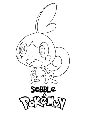 Pokemon Sobble Coloring Page