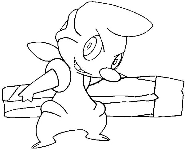 Pokemon Timburr Coloring Page