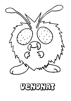 Pokemon Venonat Coloring Page