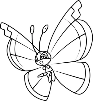 Pokemon Vivillon Coloring Page
