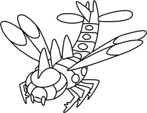Pokemon - Yanmega Coloring Page