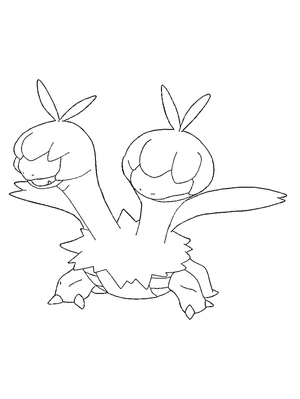 Pokemon Zweilous Coloring Page