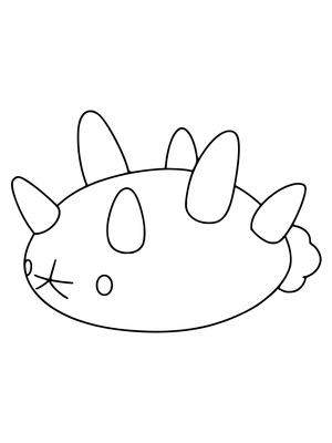 Pyukumuku Pokemon Coloring Page
