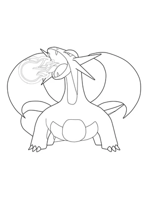 Salamence Pokemon Coloring Page Coloring Page