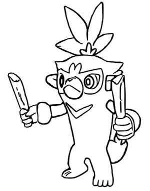 Thwackey Pokemon Coloring Page Coloring Page