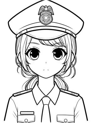 Girl Police Cartoon