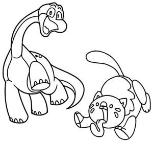 Bron and Candy Cat from Poppy Playtime Coloring Page