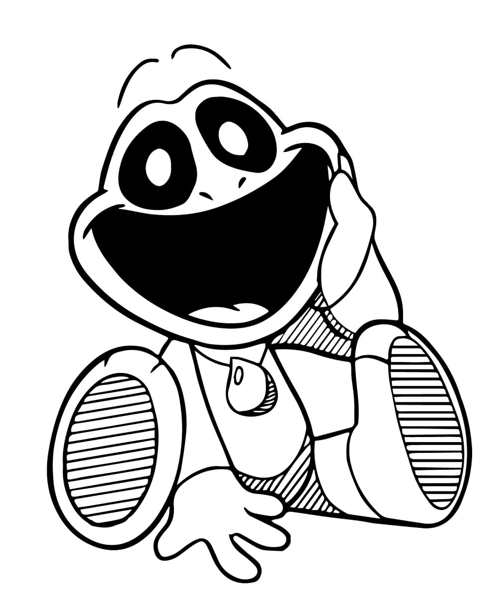 Frogo the Toad from the Reject Critters Coloring Page