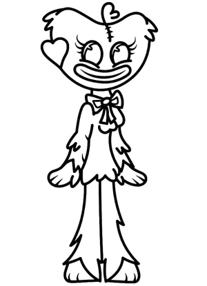 Kissy Missy from Poppy Playtime Coloring Page