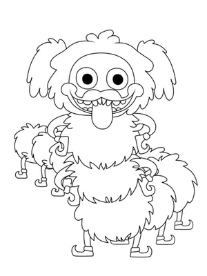 P.J. the Pugpillar in Poppy Playtime Coloring Page