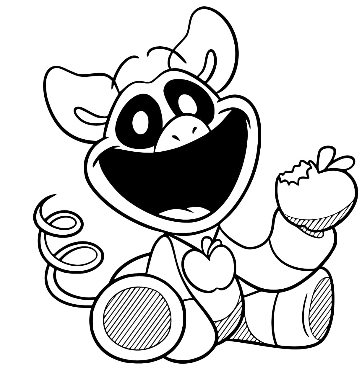 Smiling Critters of PickyPiggy Coloring Page