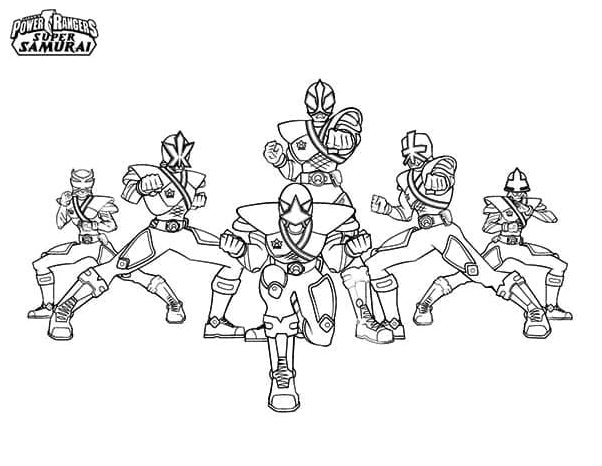 Incredible Power Rangers Samurai Coloring Page