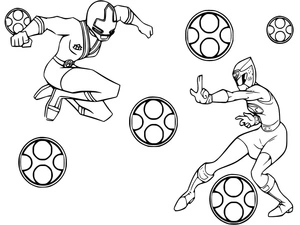 Majestic Samurai Power Rangers Coloring Page
