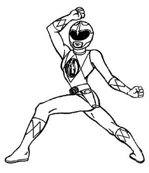 Mighty Morphin Power Rangers. Coloring Page