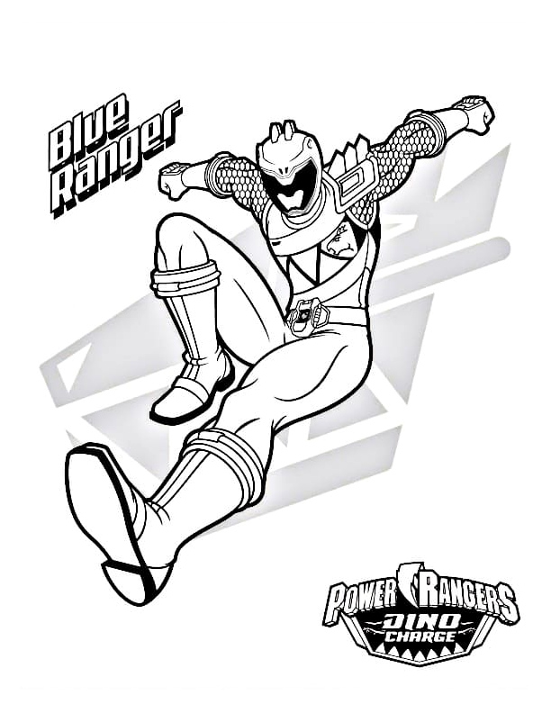 Power Rangers in Blue Coloring Page
