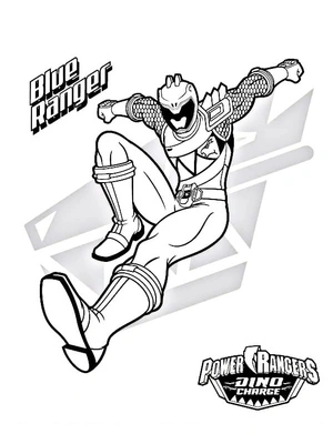 Power Rangers in Blue Coloring Page