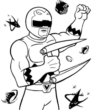 Powerful Rangers Coloring Page