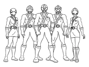 Samurai Power Ranger Coloring Page