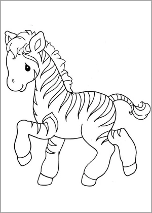 Sweet Moments Zebra Coloring Page