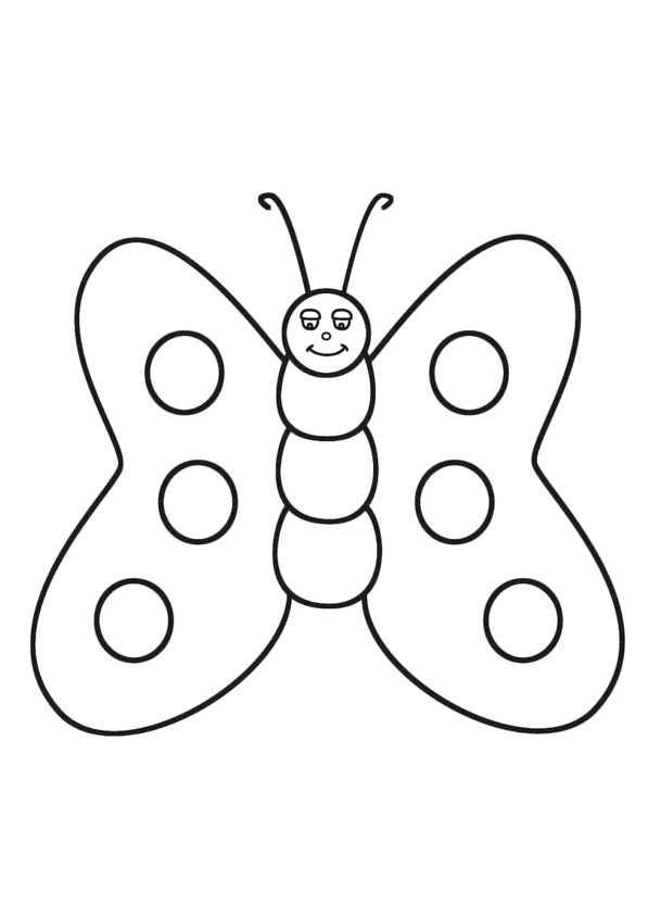 Preschool Butterfly Coloring Page