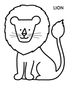 Preschool Lion Coloring Page