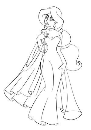 Adorable Jasmine Coloring Page