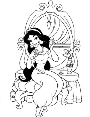 Lovely Jasmine Coloring Page