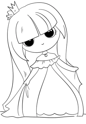 Adorable Princess Coloring Page