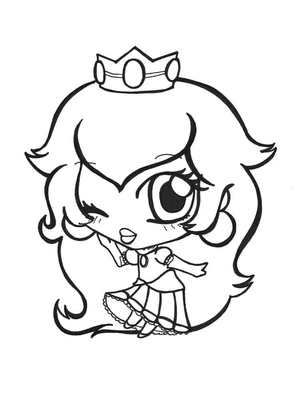 Princess Chibi Coloring Page