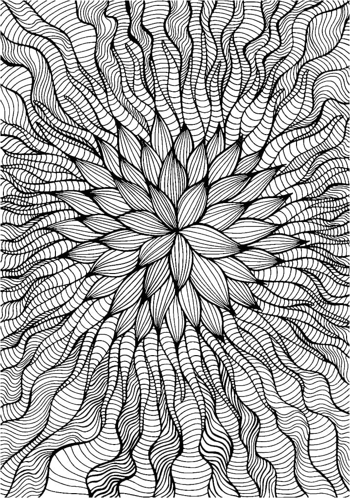 Colorful Flower Coloring Page