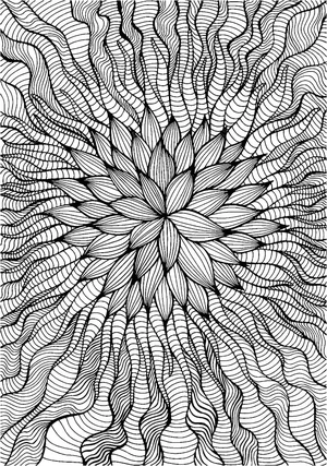 Colorful Flower Coloring Page
