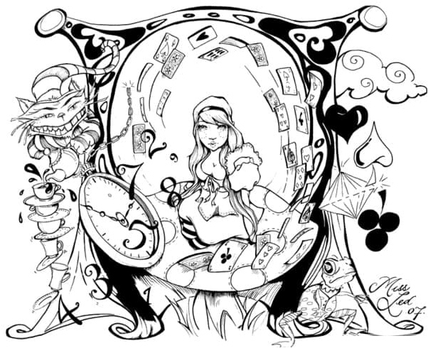 Colorful Wonderland Adventure Coloring Page