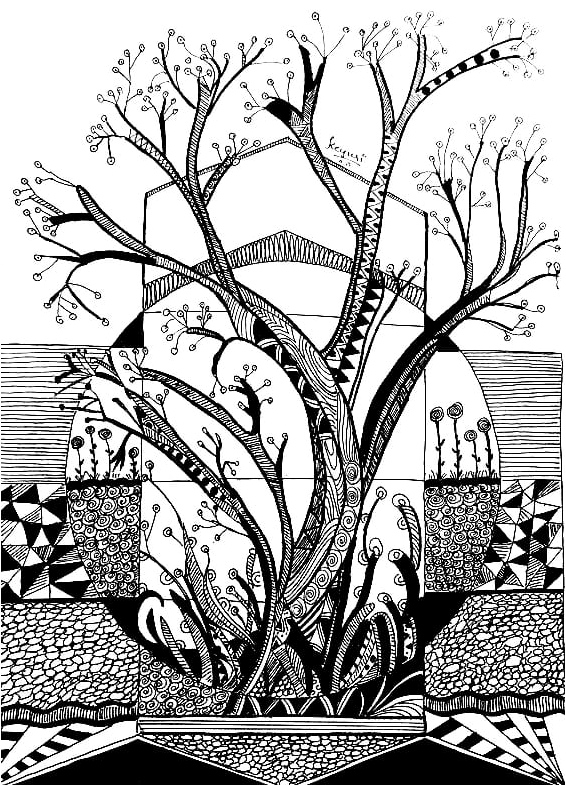 Vibrant Tree Coloring Page