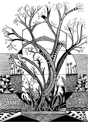 Vibrant Tree Coloring Page