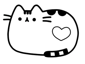 Adorable Pusheen Coloring Page