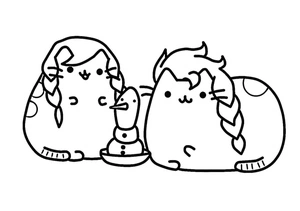 Chilly Pusheen Coloring Page