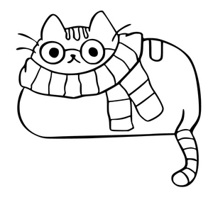 Harry Potter Pusheen Coloring Page