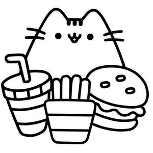 Pusheen and Delicious Foods