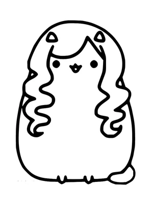 Pusheen Queen Coloring Page
