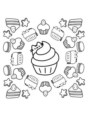 Pusheen the Cat Coloring Page Coloring Page