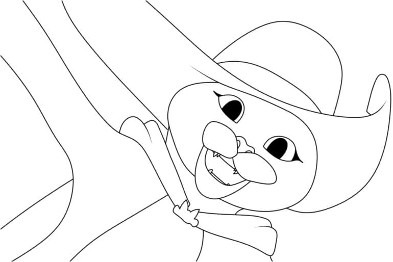 Playful Puss In Boots Coloring Page