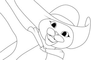 Playful Puss In Boots Coloring Page