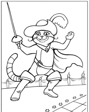 Puss in Boots Prepared for Battle