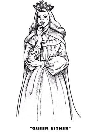 Coloring Page of Queen Esther