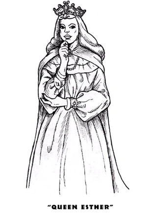 Coloring Page of Queen Esther Coloring Page