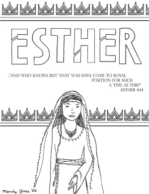 Queen Esther Coloring Page