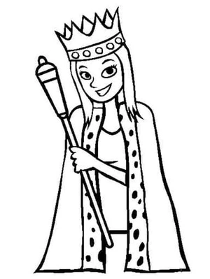 Free Queen Coloring Page