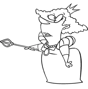 Funny Queen Coloring Page